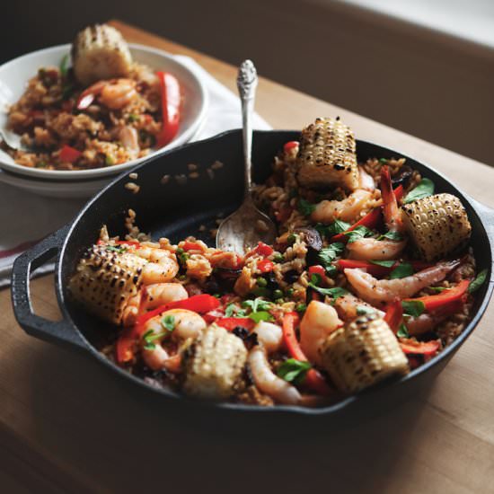Old Bay Shrimp Paella