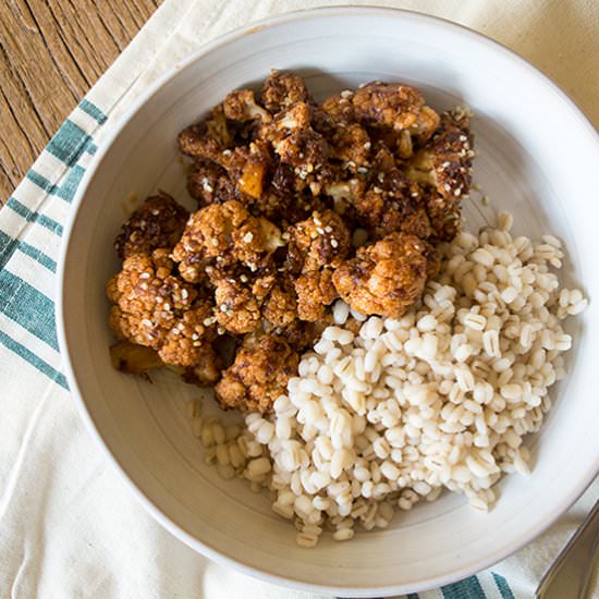 Balsamic Maple Glazed Cauliflower