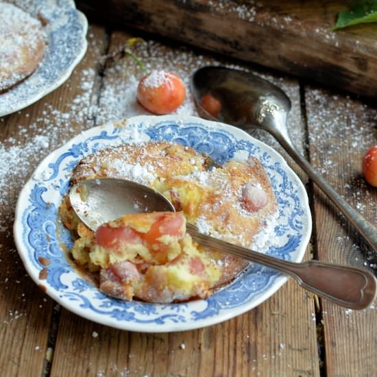 Cherry Batter Puddings