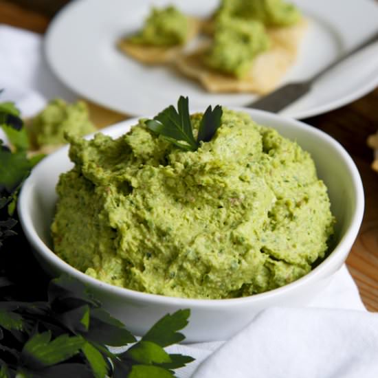 Parsley Pesto White Bean Hummus