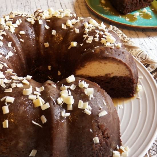 Chocoflan Tunnel Cake