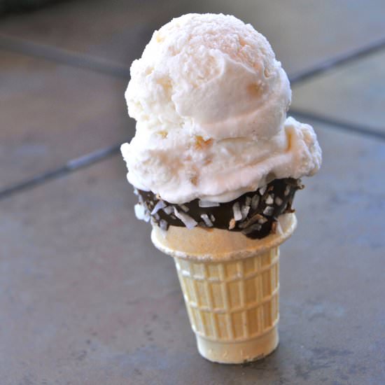 Coconut Candied Ginger Ice Cream