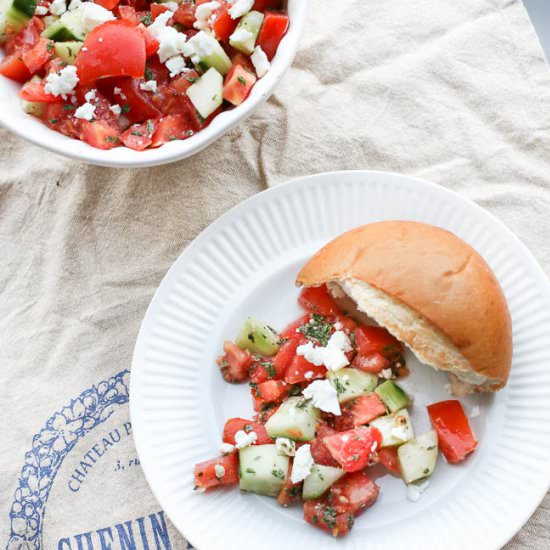 FETA CUCUMBER-TOMATO SALAD