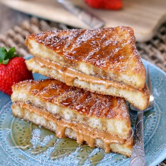 Peanut Butter Stuffed French Toast