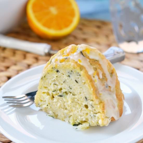 Zucchini Bundt Cake w/ Orange Glaze