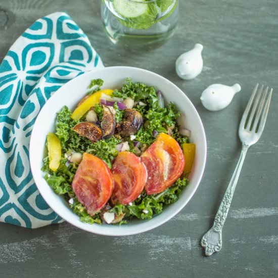 Kale Fig Tomato Salad