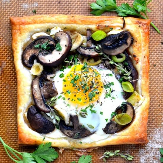 Mushroom & Egg Breakfast Pastries
