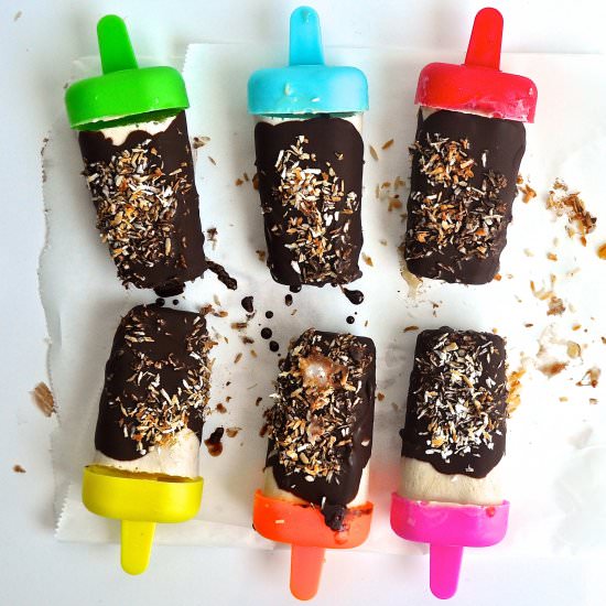 Coconut and Dark Chocolate Popsicle