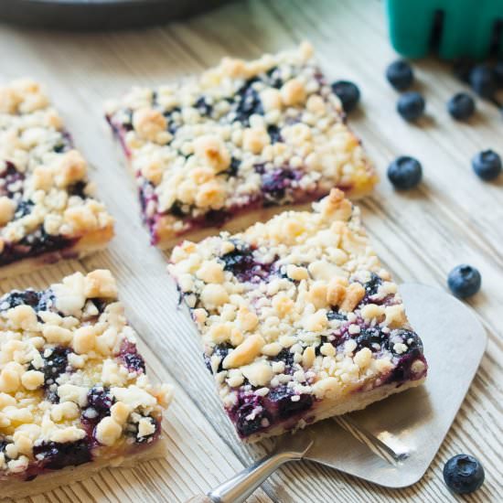 Blueberry Lemon Shortbread bars
