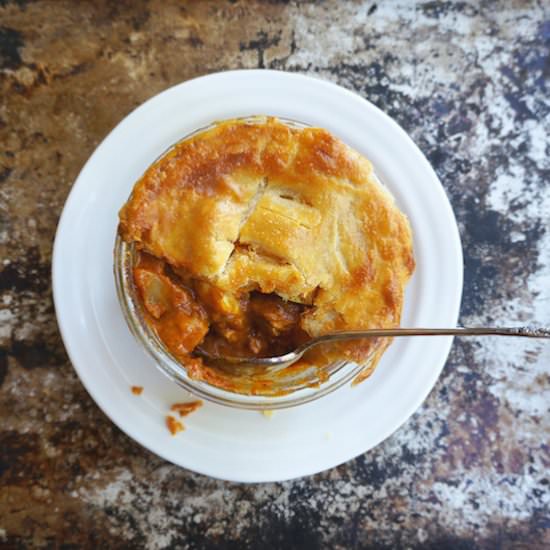 Individual Chicken Curry Pot Pie