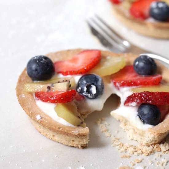 Summer Fruit Tarts + Honeyed Ricotta