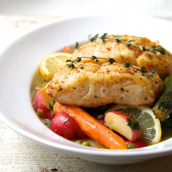 Butter-Basted Halibut