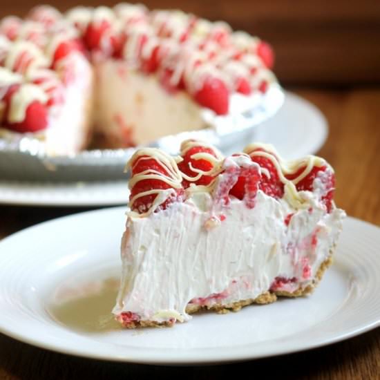 Raspberry White Chocolate Pie
