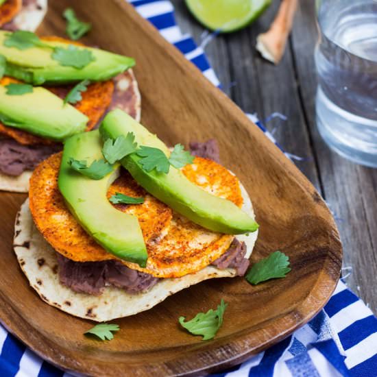 Roasted Sweet Potato Tostadas
