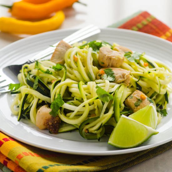 Cilantro Chicken Zucchini Noodles