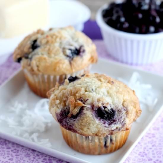 Coconut Blueberry Muffins