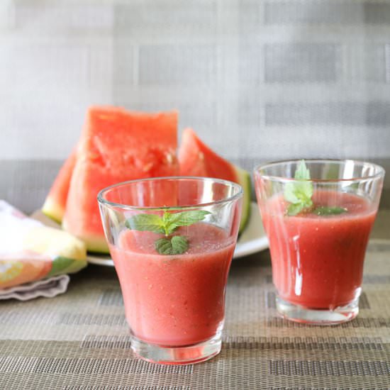 Watermelon-Strawberry Mojitos