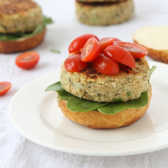 White Bean Quinoa Veggie Burgers