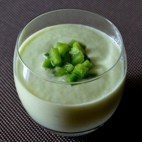 Chilled Cucumber Avocado Soup