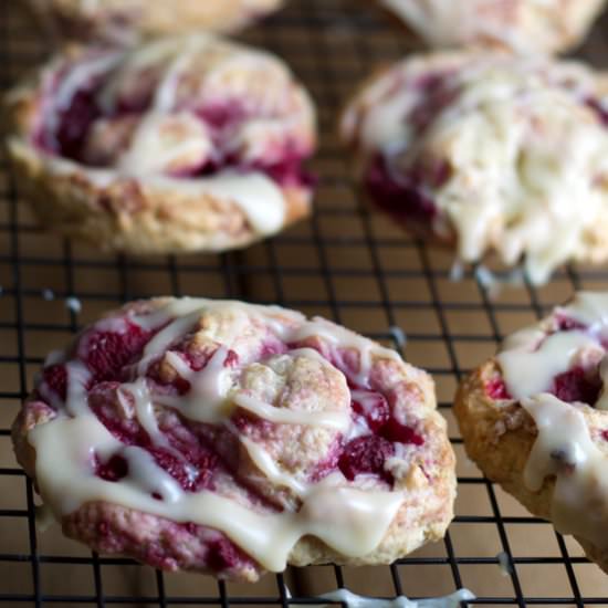 Iced Raspberry Scones