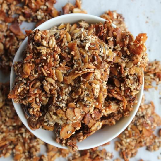 Seeded Coconut Tahini Clusters