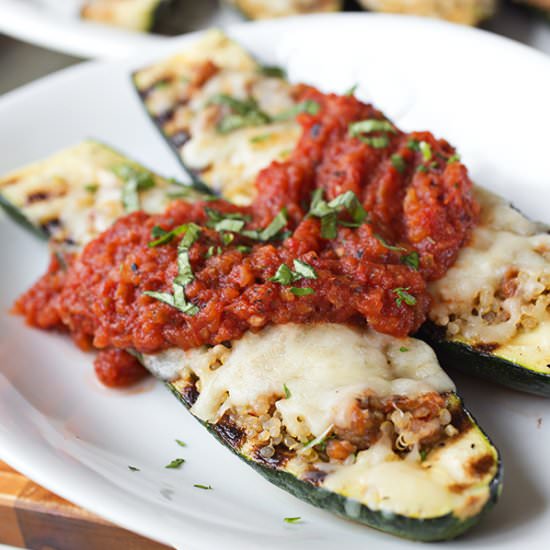 Italian Grilled Zucchini Boats