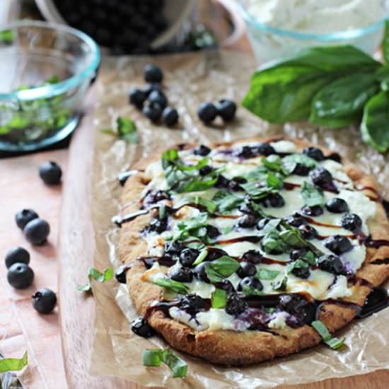 Blueberry basil flatbreads