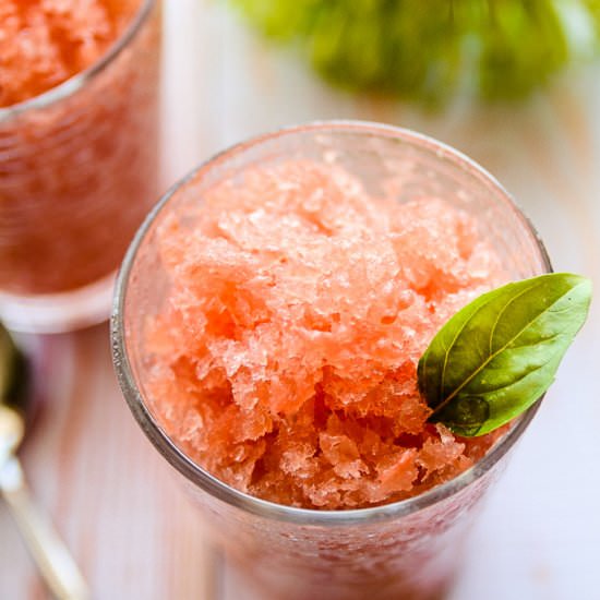 Watermelon Rosé Granita