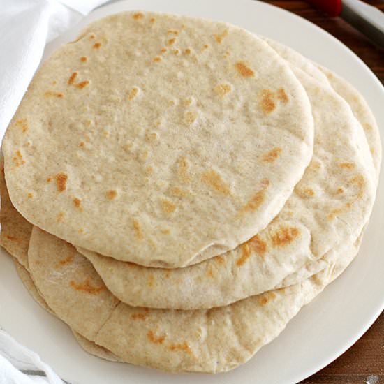 Homemade Soft Flatbread.