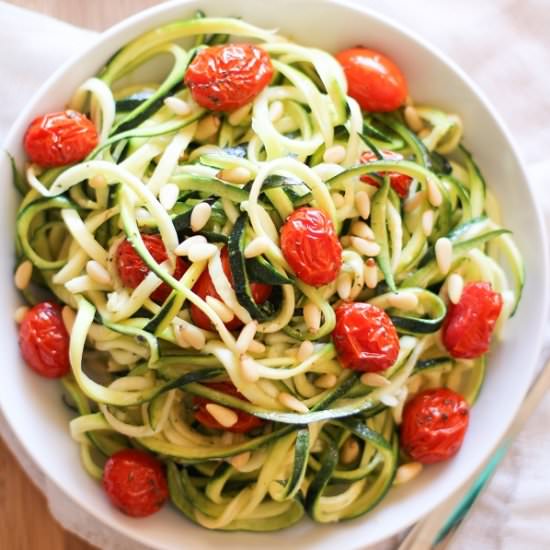 Lemon-Garlic Zucchini Noodles