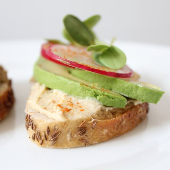 Open-Faced Veggie Sandwiches