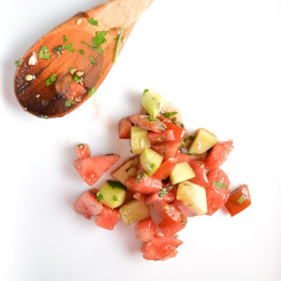 Heirloom tomato & watermelon salad
