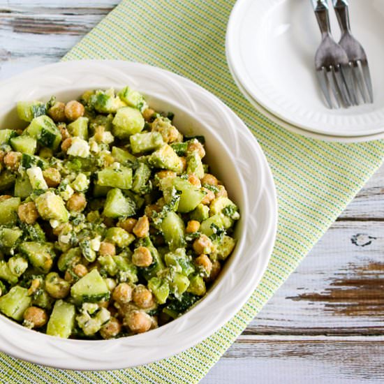 Cucumber, Avocado, Garbanzo Salad