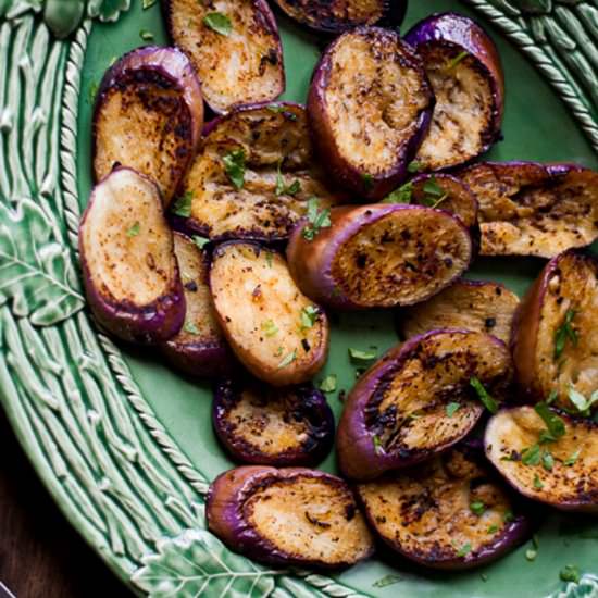 Grilled Garlic Eggplant