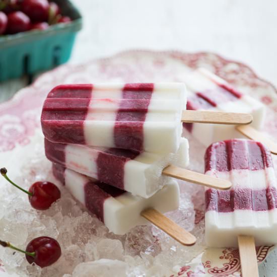 Cherry & Coconut Milk Popsicles