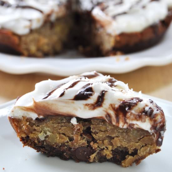 Chocolate Chickpea Cookie Cake