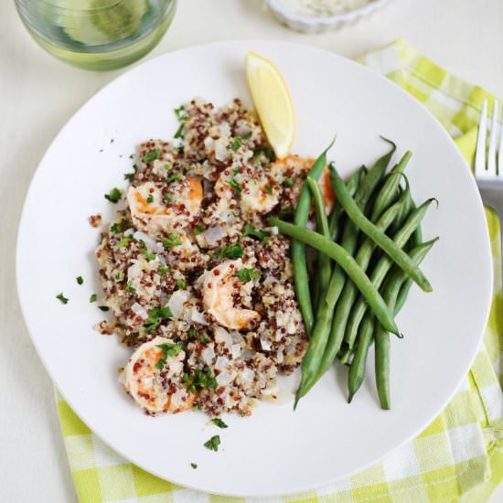 Quinoa Shrimp Scampi