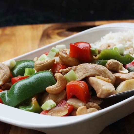 Chicken with Peppers & Cashew Nuts