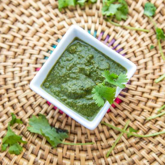 Sweet & Sour Coriander Chutney