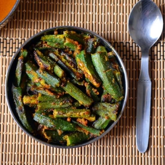 Crispy okra fry recipe