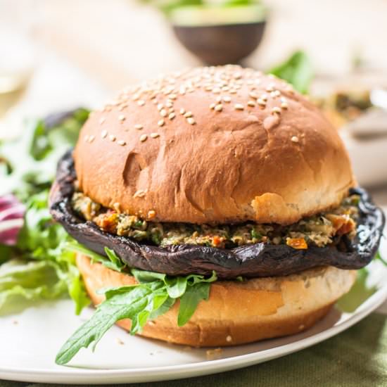 Portabella Burgers with Pesto