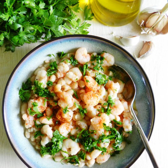 Shrimp and white beans