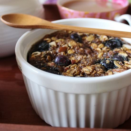 Blueberry Baked Oat Bowls
