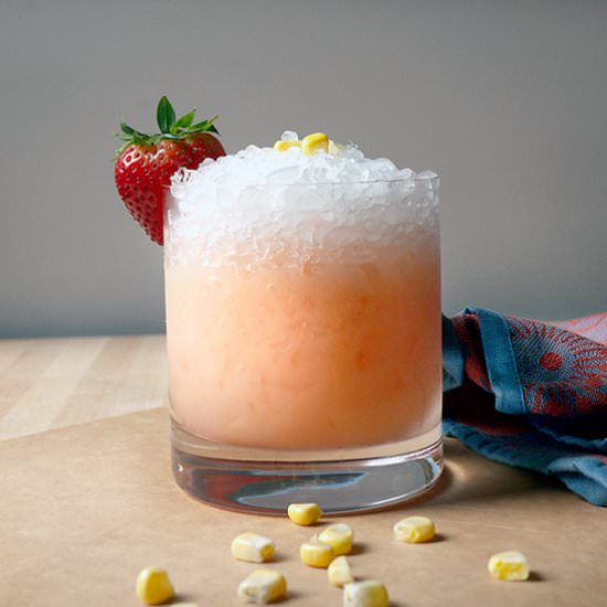 Sweet Corn & Strawberry Smash Drink