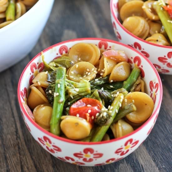 Asian Ginger Sesame Vegetable Pasta