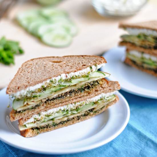 Goat Cheese & Mint Pesto Sandwich