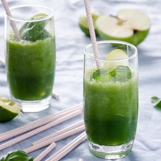 Apple, Lime and Basil Granita