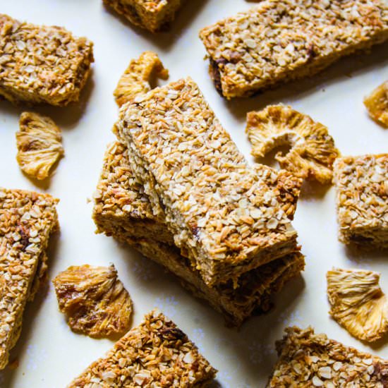 Vegan Pina Colada Granola Bars