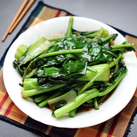 Stir Fried Mixed Asian Greens