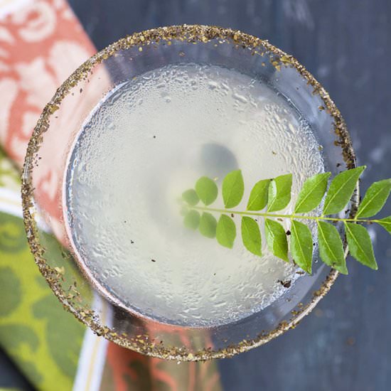 Ginger and Curry leaves martini
